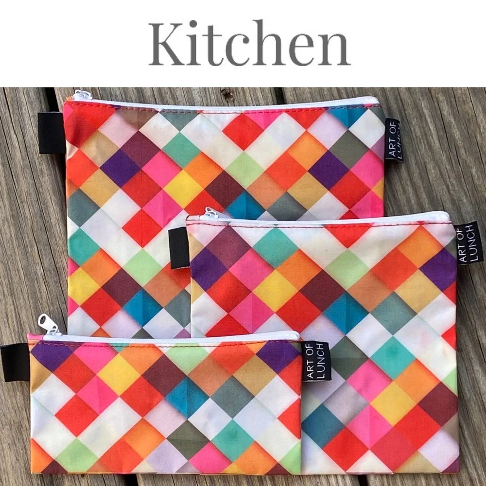 Art Of Lunch 3 Reusable Zip Top Bags